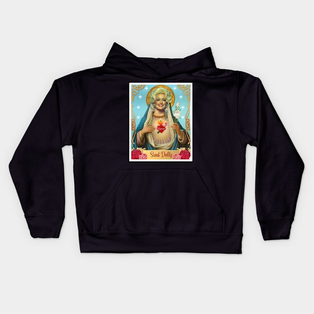 saint dolly parton Kids Hoodie by danyrans